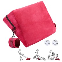 Sex Furniture Wedge Pillow Cushion With Handcuffs And Dice For Erotic Ga... - £58.63 GBP