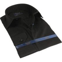 Mens 100% Cotton Shirt From Turkey Manschett by Quesste Slim Fit 4029-14 Black image 7