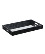 Black Faux Snakeskin Tray with Beveled Mirror - $83.99