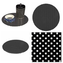 M. Issac Mizrahi Floral Dot Dining Placemat Black Polka Dots Stain Resis... - £5.65 GBP