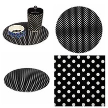 M. Issac Mizrahi Floral Dot Dining Placemat Black Polka Dots Stain Resis... - $7.08