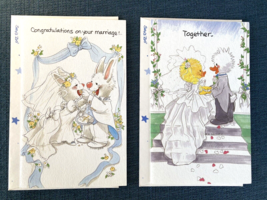 Lot 2 New Vtg Suzy&#39;s Zoo Wedding Greeting Card With Envelopes Violet Tucker Duck - £7.74 GBP