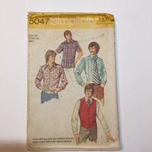 Simplicity 5047 Size 40 Chest 40 Men's Vest Set of Shirts - £10.31 GBP