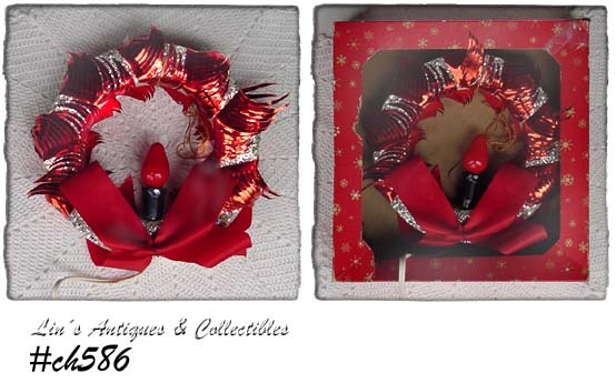 Vintage Ringalite Christmas Wreath / Decoration in Original Box!!! (Inv. #CH586) - $24.00