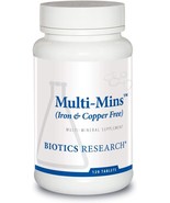 Biotics Research Multi Mins Iron &amp; Copper Free Multi Minerals 120 tablt ... - $368.46 MXN