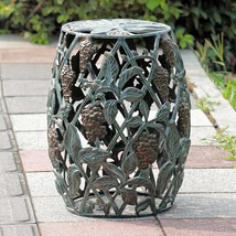 SPI Home Duranta Flower and Leaf Garden Stool 18.0&quot; x 14.0&quot; x 14.0&quot; 11.0... - £257.98 GBP