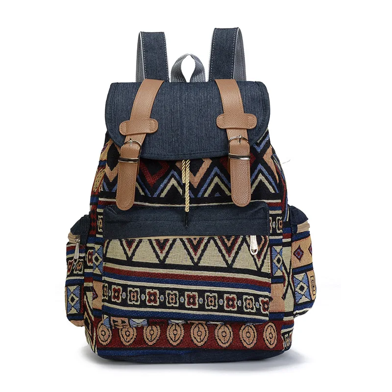 Women Printing Backpack Canvas School Bags For Teenagers Shoulder Bag We... - $31.59