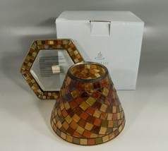 Partylite GLOBAL FUSION Mosaic Tile Decorative Shade Tray Candle Holder HB3105U - $29.65