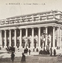 Bordeaux France Grand Theater Downtown 1910s WW1 Era #2 Postcard PCBG12A - $19.99