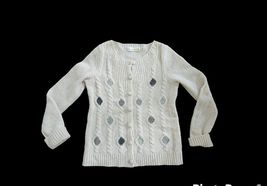Anthropologie Charlie &amp; Robin Wool Blend  Knit Button Up Sweater Cardi M - $38.61