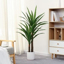Dracaena Indoor Plant 4Ft Tall Faux Plant Indoor Large Fake Plants Potte... - £73.14 GBP