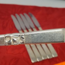 Set of 6 BK Oneida Community MORNING STAR Silverplate  Butter Knives  - $468.89 MXN