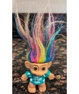 Vintage Russ Troll Lucky Lottery Rainbow Color Hair 3&quot; - £9.80 GBP