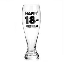 Happy Birthday Pilsner Glass - 18th - £29.38 GBP