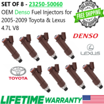 UPGRADED OEM Denso 12holes x8 Fuel Injectors for 2005-2009 Toyota&amp;Lexus 4.7L V8 - £147.95 GBP
