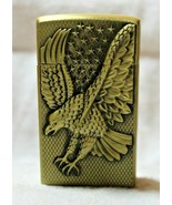 Brass 3D Eagle Landing w/ Stars Torch Butane Lighter Untested Used - $17.99
