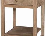 Hadley 23&quot; Side Table With Storage Drawer Accent Table, Natural Wood - $243.99