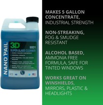3D Super Glass CLEANER-64oz Make 5 Gallon Concentrate-Tint Window-Mirror-Plastic - £24.13 GBP