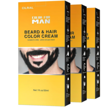 CILRIAL Beard Dye for Men,Beard Coloring for Men,Black Beard Dye Mustache and Be - £22.94 GBP