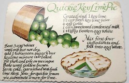 Vintage Quickie Key Lime Pie Recipe Postcard - $4.99