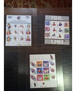Lot Of 3 NHL Stamp Sheets Canada Stamp 50th NHL All Stars Sheet - €12,79 EUR