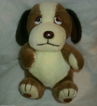 11" Vintage 1982 Antics Brown & White Baby Puppy Dog Stuffed Animal Plush Toy - £36.66 GBP