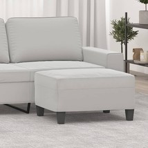 Footstool Light Gray 27.6&quot;x21.7&quot;x16.1&quot; Microfiber Fabric - $138.49