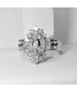 2.0Ct Künstlicher Diamant 14K Vergoldet Marquise Cluster Verlobung Hochz... - €69,17 EUR
