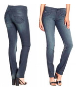 Vertigo Embellished Straight Leg Jeans 31 10 12 Blue $180 Shimmering Sto... - £48.92 GBP