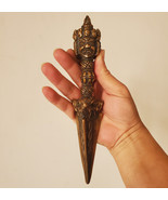 Old Tibetan Buddhist 3 Metals 3 Faces Mahakal Phurba 9&quot; - Made in Nepal - $3,719.81 MXN