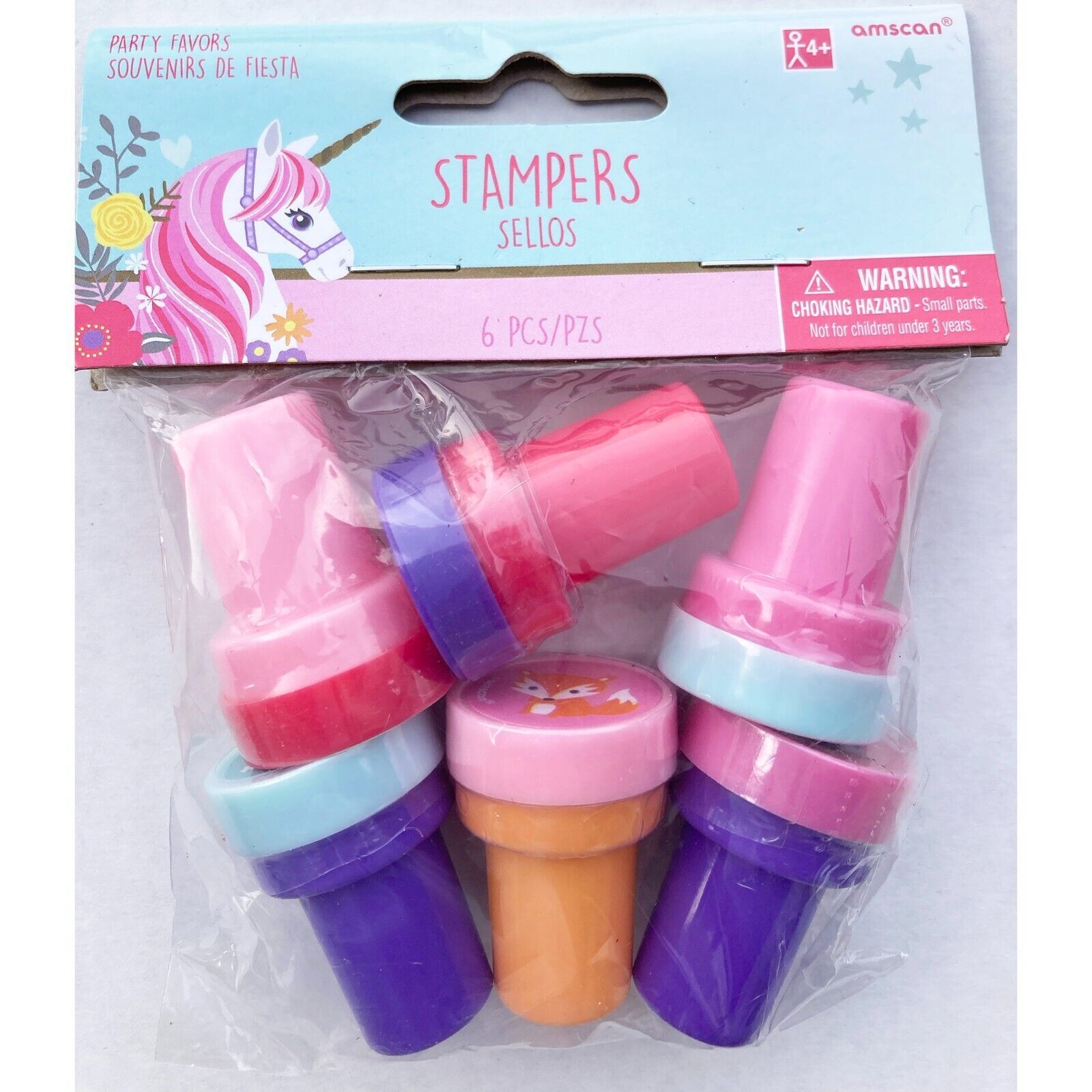 Primary image for Amscan Unicorn Stampers Multicolor Birthdays Party Favors Kids 6 Count