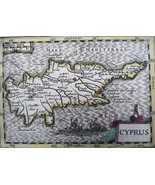 Cyprus, rare map, original colors, Bertius/Hondius, 1618, Cyprus - $249.00