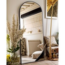 Floor Mirror, 64&quot;X21&quot; Full Length Mirror With Stand, Arched Wall Mirror, Glassle - £87.86 GBP