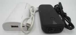 LOT of 2 Portable Rechargeable Battery Power Banks for Androids &amp; iPhone... - $9.74