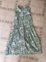 Carter&#39;s Dress Sz 8 Unicorn Print Mint Green Sleeveless Button Front Modest - $14.95