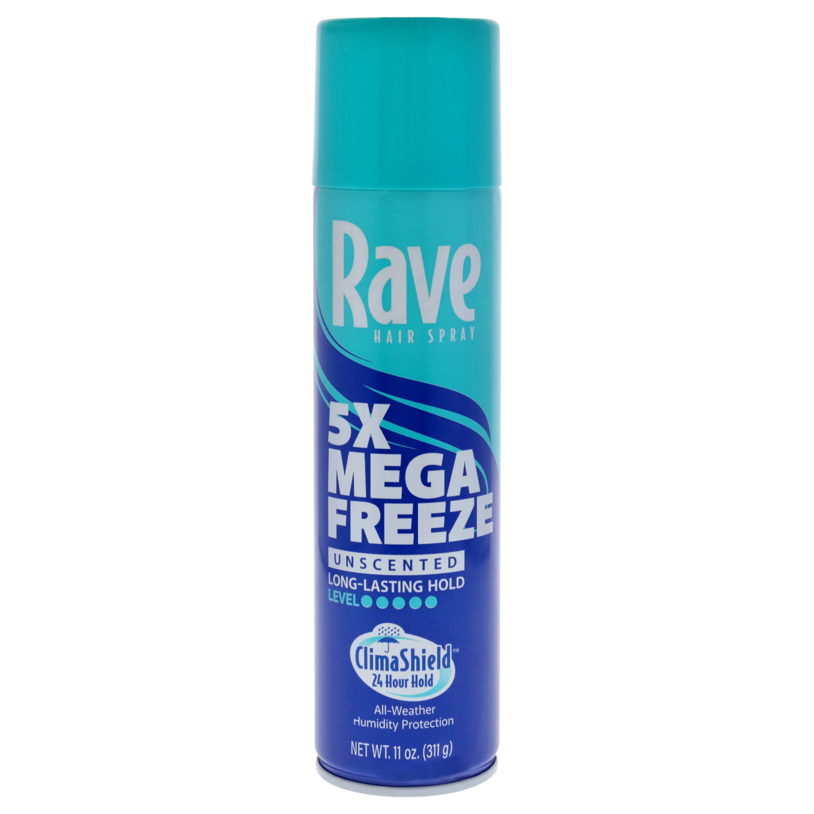 5X Mega Freeze Unscented Hairspray by Rave for Unisex - 11 oz Hair Spray - $9.78