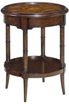 Woodbridge Regency Drinks Table, Round Side Table, Wood Mahogany Mappa Burl - £972.37 GBP