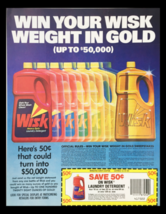 1984 Wisk Heavy Duty Laundry Detergent Circular Coupon Advertisement - $15.16