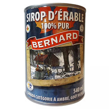 4 Cans of Bernard Canada Grade A Amber Rich Taste Maple Syrup 18oz / 540... - $50.31