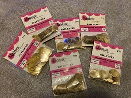 5 Nos Vtg Packages Mangelsens Pailettes Handi Craft Supplies 600 Pcs Silver - £11.64 GBP