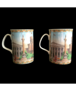Vintage 80s London Theme Mugs 2 Cups Fine China - $47.67 CAD