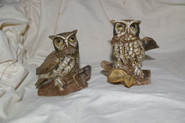 Vintage Homco Owl Pair Figurine 1114 Home Interiors &amp; Gifts - £7.99 GBP