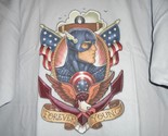 TeeFury Captain America XLARGE &quot;Forever Young&quot; Tribute Parody Shirt GRAY - $15.00