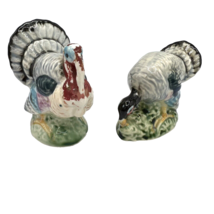 Thanksgiving Decor Turkey Salt &amp; Pepper Shakers with Corks Japan with Corks READ - $10.36