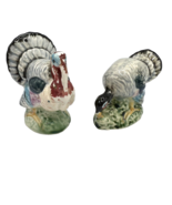 Thanksgiving Decor Turkey Salt &amp; Pepper Shakers with Corks Japan with Co... - $10.36