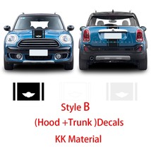 Car Engine Hood Trunk Stickers Stripes Trim Decal Decoration For  R50 R53 R55 R5 - £38.36 GBP