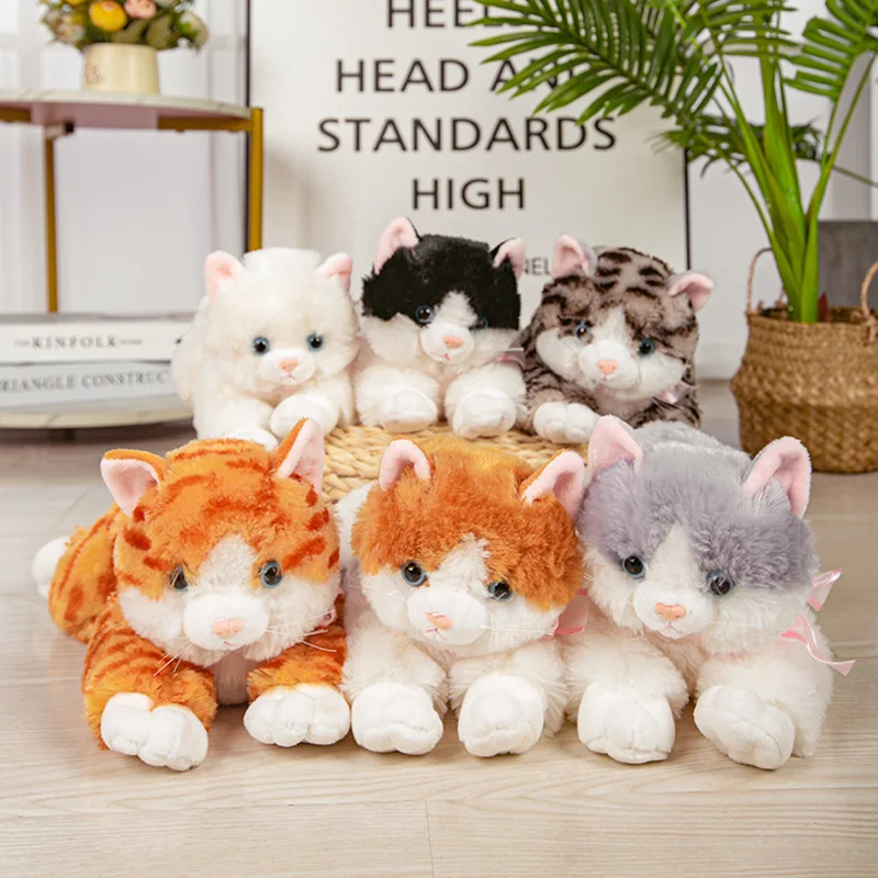 Cute Simulation Stuffed Plush Soft Cat Toys Electric Cute Plush Cat Pets Meow - £13.22 GBP+
