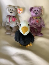 TY 1999 /2000 Signature Bears &amp; Baldy Trio 1 of a Kind Distinctive 2 Tus... - $10,000.00