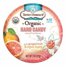 Torie and Howard Organic Hard Candy Tin, Pink Grapefruit and Tupelo Honey, 2 ... - £7.63 GBP