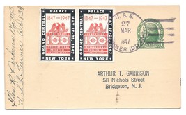 1947 Naval Cancel USS Turner DD 834 CIPEX Poster Stamp Tied to UX27 Postal Card - $12.50